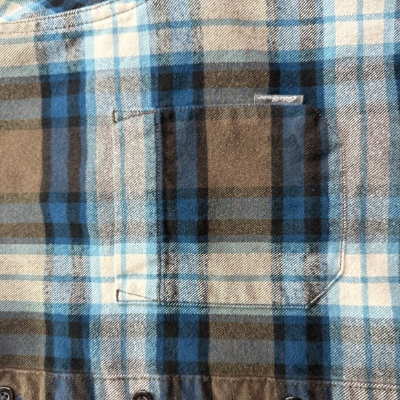 Eddie Bauer Plaid Check Flannel Button Down Shirt 100% Cotton Size Men's TL Lg - Picture 10 of 11